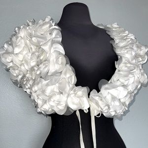 Fun flower ribbon wedding jacket